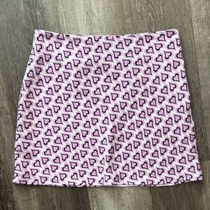Cotton On Mini Skirt with Heart Print - Purple